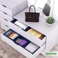 thumbnail image 3 of NEATERIZE Drawer Organizer - [Set of 12] - Closet Organizer and Storage Baskets| Foldable Cloth Drawers Divider | Fabric Bin for Dresser & Shelves |Organize Underwear, Socks, Bra, & Tie’s (Navy), 3 of 4