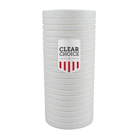 

Clear Choice Sediment Water Filter 5 Micron 10 x 4.50 Water Filter Cartridge Replacement 10 inch RO System 155357-43 P5-BB SDF-45-1005 1-Pk
