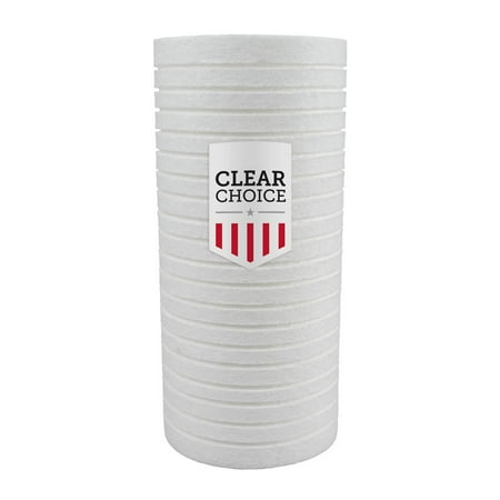

Clear Choice Sediment Water Filter 1 Micron 10 x 4.50 Water Filter Cartridge Replacement 10 inch RO System 9108-44 DEV9108-44 DGD-5005 WHKF-GD25BB 1-Pk