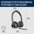 thumbnail image 3 of Auriculares inalámbricos Poly Voyager 4320 UC (Plantronics): auriculares estéreo con micrófono con cancelación de ruido, conexión Bluetooth para PC, Mac y dispositivos móviles, compatibles con Teams (, 3 of 5