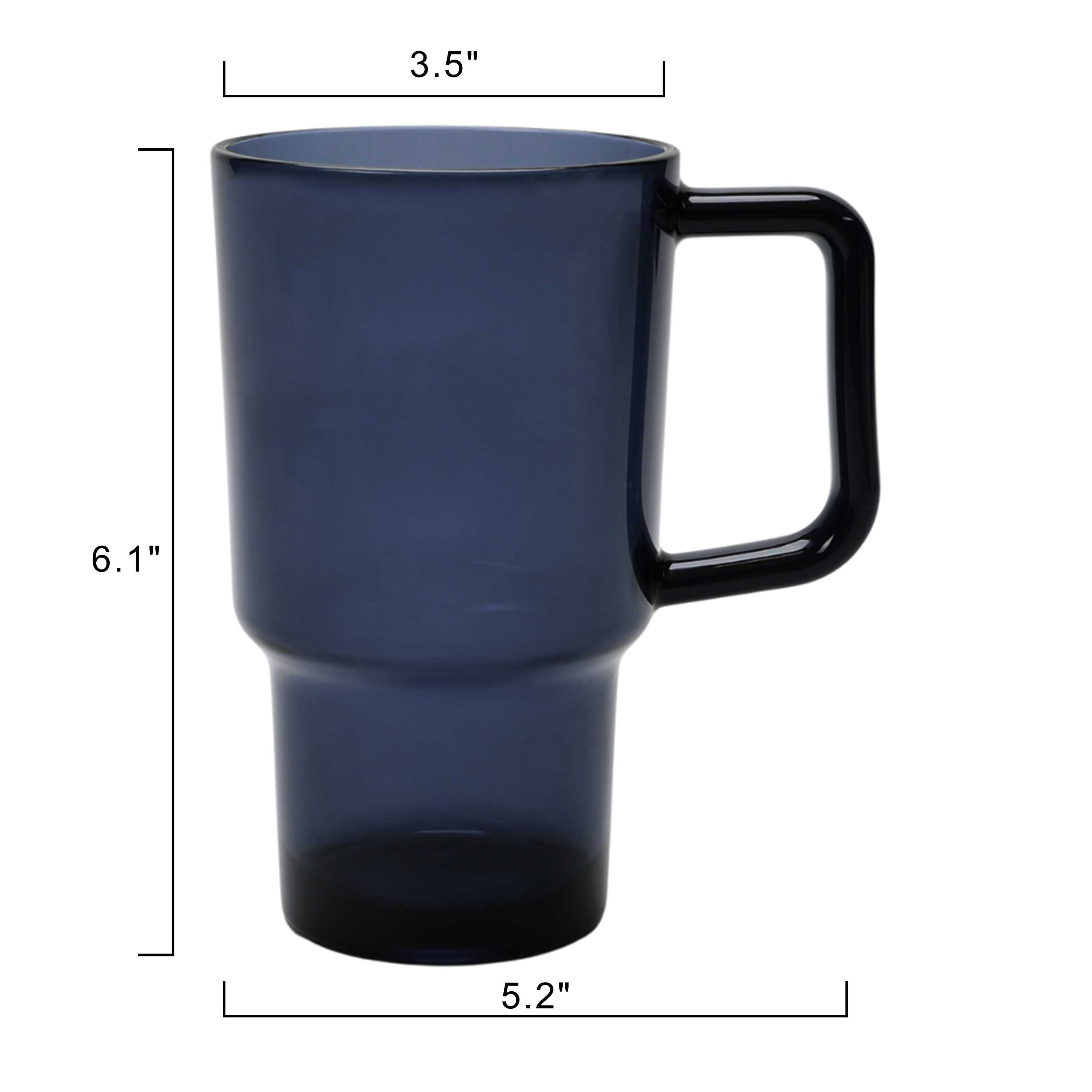 (3 pack) Mainstays 21-Ounce Acrylic Handle Tumbler, Blue