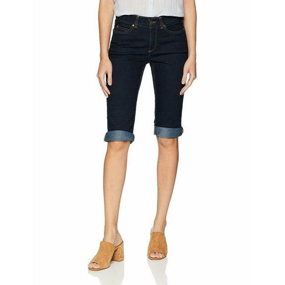 Rafaella Weekend Denim Skimmer Shorts in Dark Indigo, Size 6