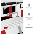 thumbnail image 6 of Red Black Geometric Shower Curtain Set Neutral Abstract Shower Curtains for Bathroom Modern Bathroom Decor Polyester Fabric-72" x 72", 6 of 6
