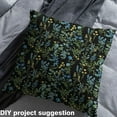 thumbnail image 2 of jejeloiu Blue Floral Fabric by the Yard 1 Yard, Spring Garden Flower Home Decor Fabric by the Yard, Botanical Blossoms Leaves Room Decor Fabric by the Yard, Green Black, 2 of 6