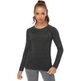 thumbnail image 2 of 3-4 Pack T-Shirt à Manches Longues Dry Fit pour Femmes Évacuant l'Humidité Tee à Manches Longues Compression Extérieure Course Tops d'Entraînement, 2 of 6