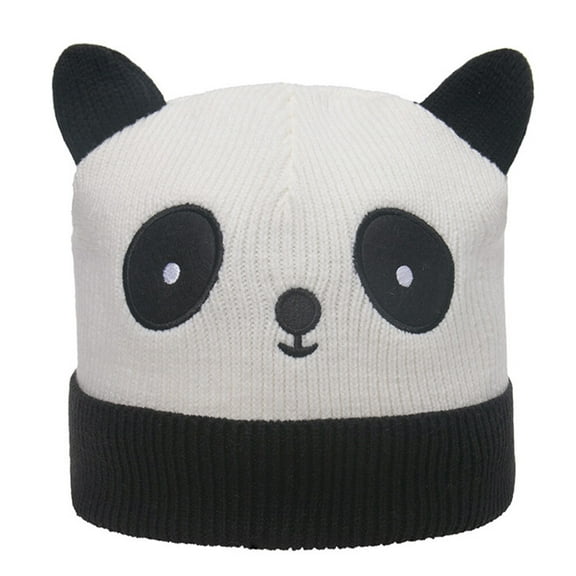 COSMOBETTY Cozy Large Size Knitted Wool Beanie Fashion Warm Hat For Women Men Adult Panda Design
