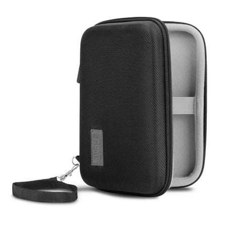 USA Gear Hard Carrying Case for Motorola Sonic Rider Speakerphone and Jabra Freeway with Scratch-Resistant Interior - Accessory Pouch Holds Chargers , USB Cables , Cords and More