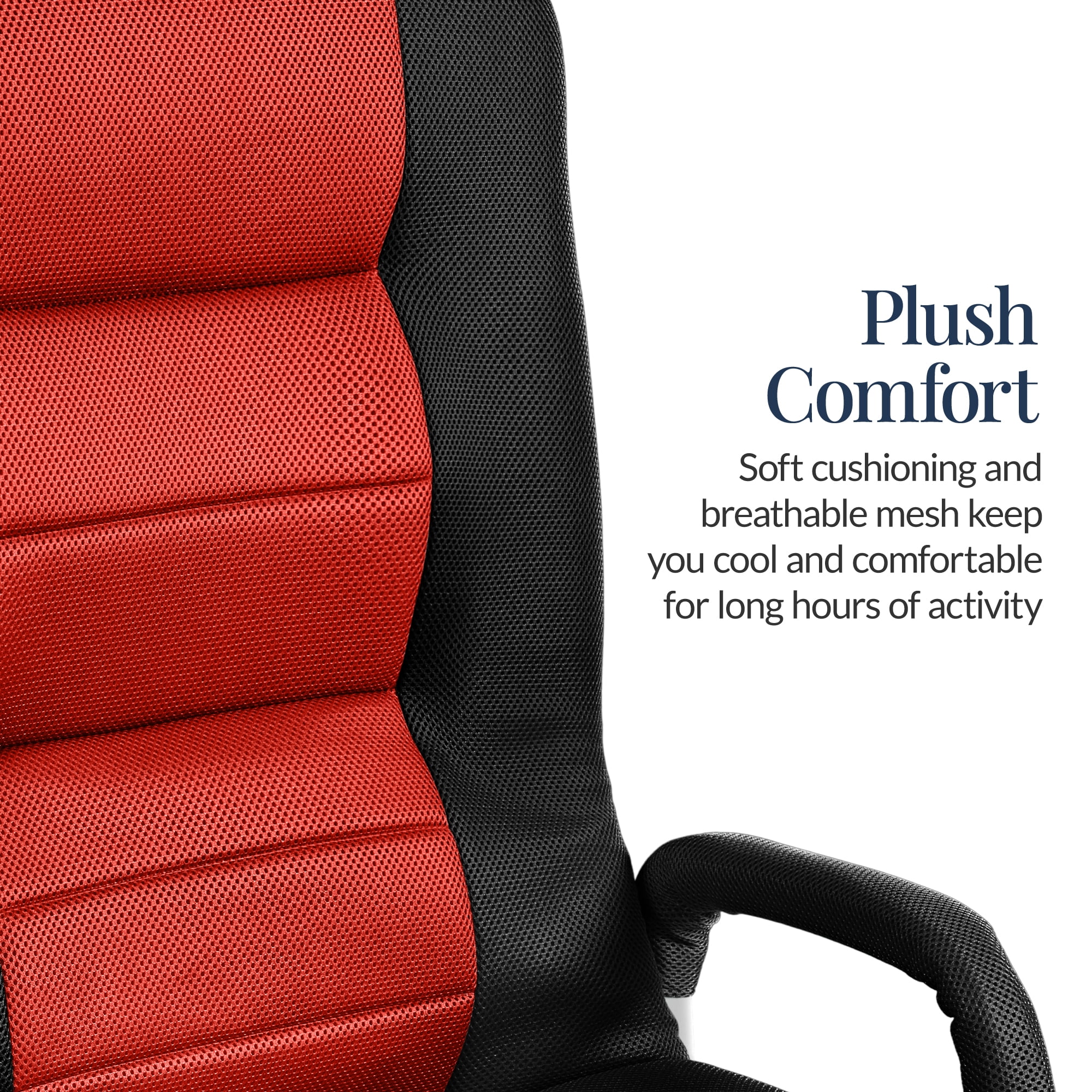 Best Choice Products 360-Degree Swivel Gaming Floor Chair w/ Armrest Handles, Foldable Adjustable Backrest - Black/Red