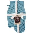 thumbnail image 6 of Sticky Toffee Oven Mitt and Pot Holders Cotton Set of 3, Silicone Non-Slip Kitchen Set, Blue, 6 of 6