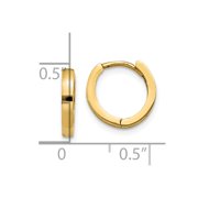 14K Yellow Gold Earring Hinged Huggie Women'S 8 mm 2