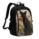 thumbnail image 1 of Balery Black Cat in Wildflowers Mochila con carga USB para hombre y mujer - Mochila impermeable y antirrobo para laptop con puerto USB para viajes, trabajo, 1 of 7