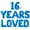 Blue, variant on Letter Balloons - 16 YEARS LOVED 16" Inch Alphabet Letters Foil Mylar Balloon 16th Birthday Party Banner (Gold)