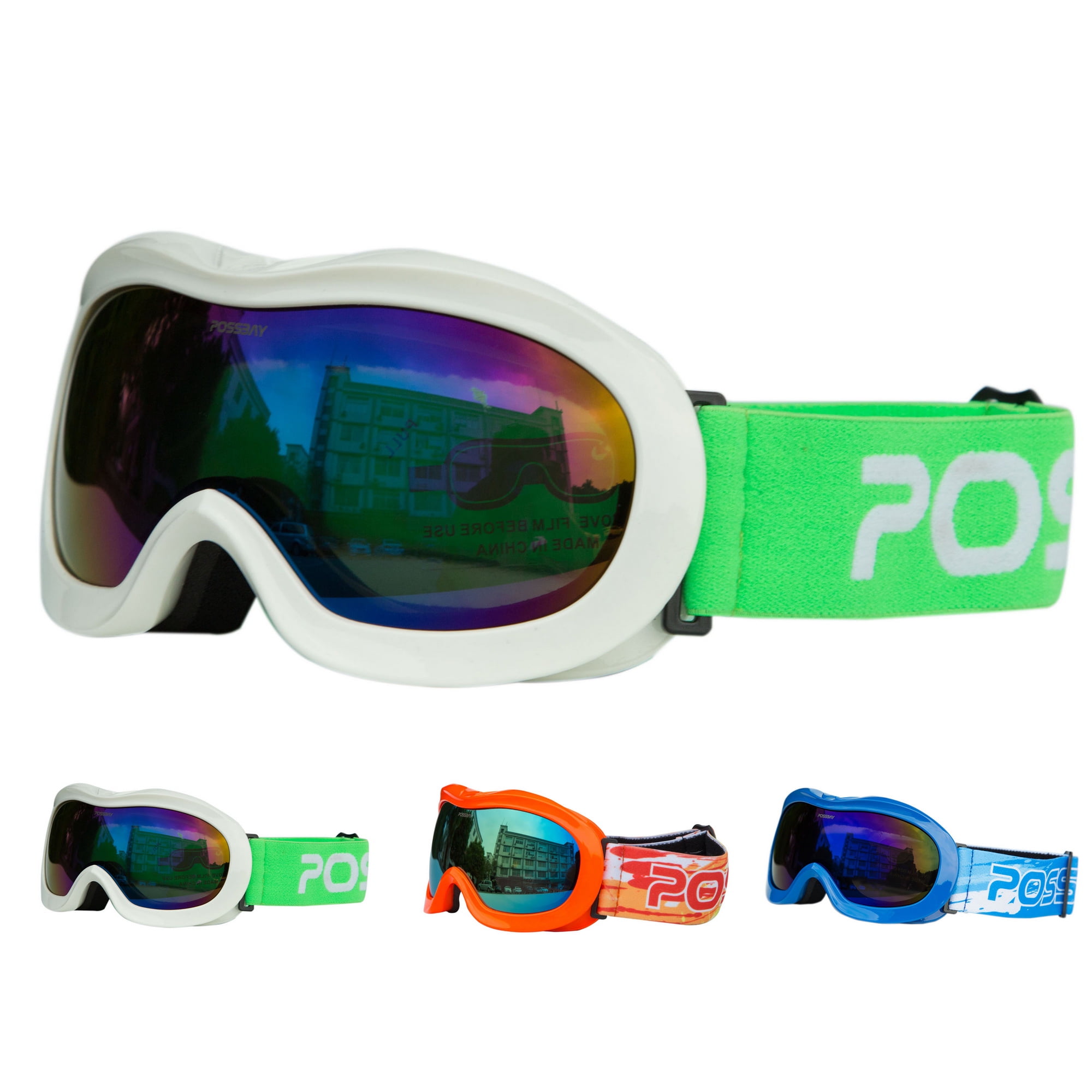 Kids Ski Goggles Antifog Windproof UV400 Protection Snow Goggle