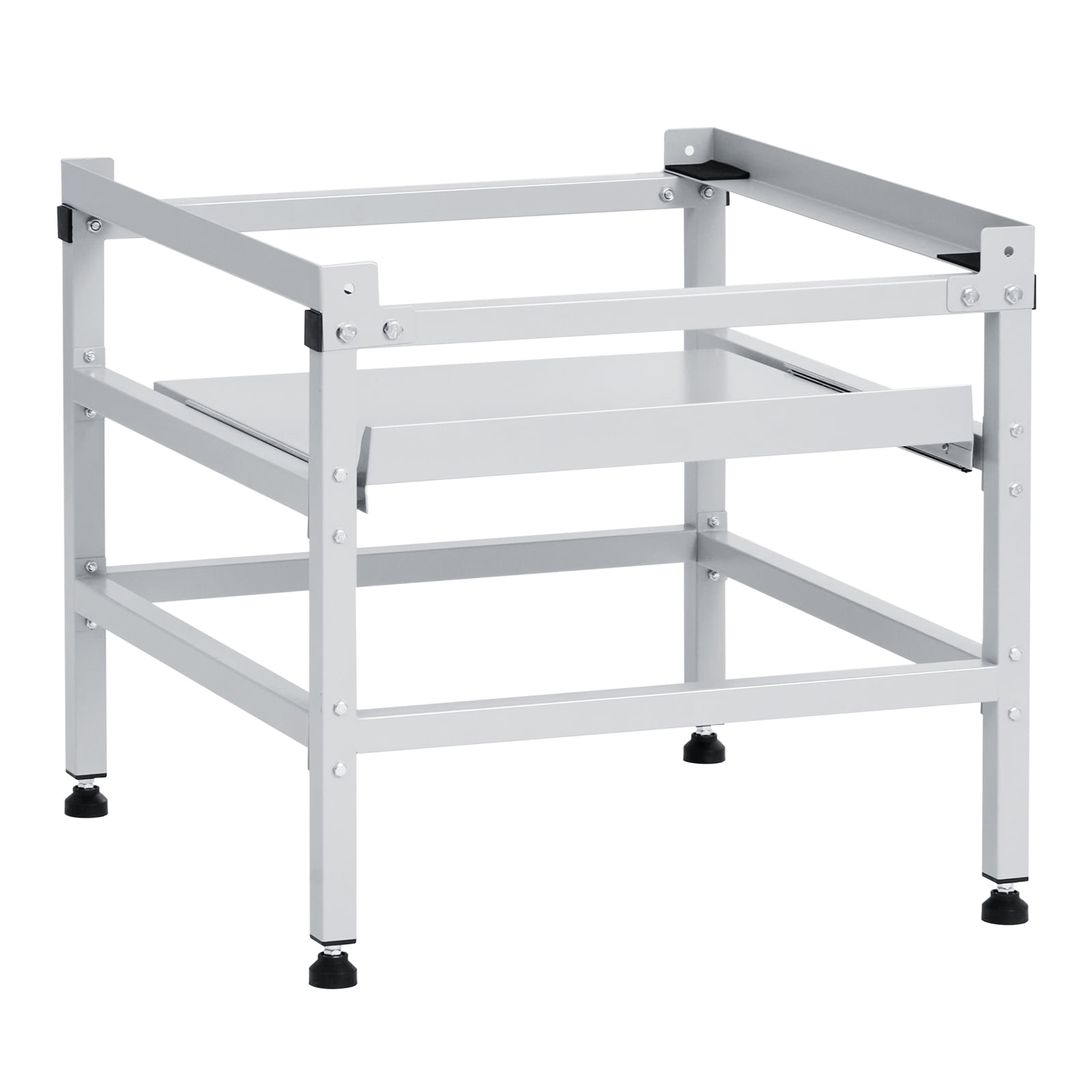 KFFKFF Laundry Machine Support, 48.5x25-Inch Appliance Platform, 590LBS Weight Limit Laundry Machine and Dryer Foundation with Dual Trays, 4 Customizable Legs for Elevating Laundry Appliances
