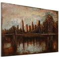 thumbnail image 3 of Bridgescape Hand Painted 3D Metal Wall Art, 48" x 32" x 1.6", Ready to Hang, 3 of 5