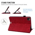 thumbnail image 2 of Dteck Folio Case for iPad Air 11 (2024) / iPad Pro 11 (2022/2020/2018) / iPad Air 5th 4th Gen 10.9",Embossed PU Leather Credit Card Holder Wallet Case with Multi-angle View Stand,Red, 2 of 5