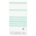thumbnail image 2 of Authentic Hotel and Spa Authentic Pestemal Aqua Herringbone Monogrammed Turkish Cotton Bath and Beach Towel Aqua - I, 2 of 5