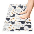 thumbnail image 5 of Haosy Black White Rabbits and Stars Bathroom Rugs Non Slip Absorbent Soft Plush Quick Dry Bath Mat, 39"x20", 5 of 8
