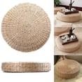 thumbnail image 3 of 12'' Round Pouf Tatami Cushion Chair Seat Straw Weave Pillow Home Floor Yoga Mat Straw-30x30x6cm, 3 of 7