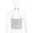 thumbnail image 5 of Zaldita Girl's Glitter Sequins Jazz Ballet Hip Hop Dance Tank Top Sleeveless Halter Neck Vest Dancewear Silver 14, 5 of 7