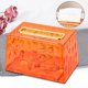 thumbnail image 3 of Soporte para Caja de Pañuelos para El Hogar, Caja de Pañuelos, Servilletas Faciales, Adhesivo Decorativo, Organizador de Servilletas Simple, Escritori Naranja Gloria Caso de tejido, 3 of 9