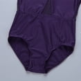 thumbnail image 7 of YONGHS Kids Girls Mesh Splice Ballet Dance Gymnastics Leotard Tops Athletic Bodysuit 3-12 Purple 8-10, 7 of 7