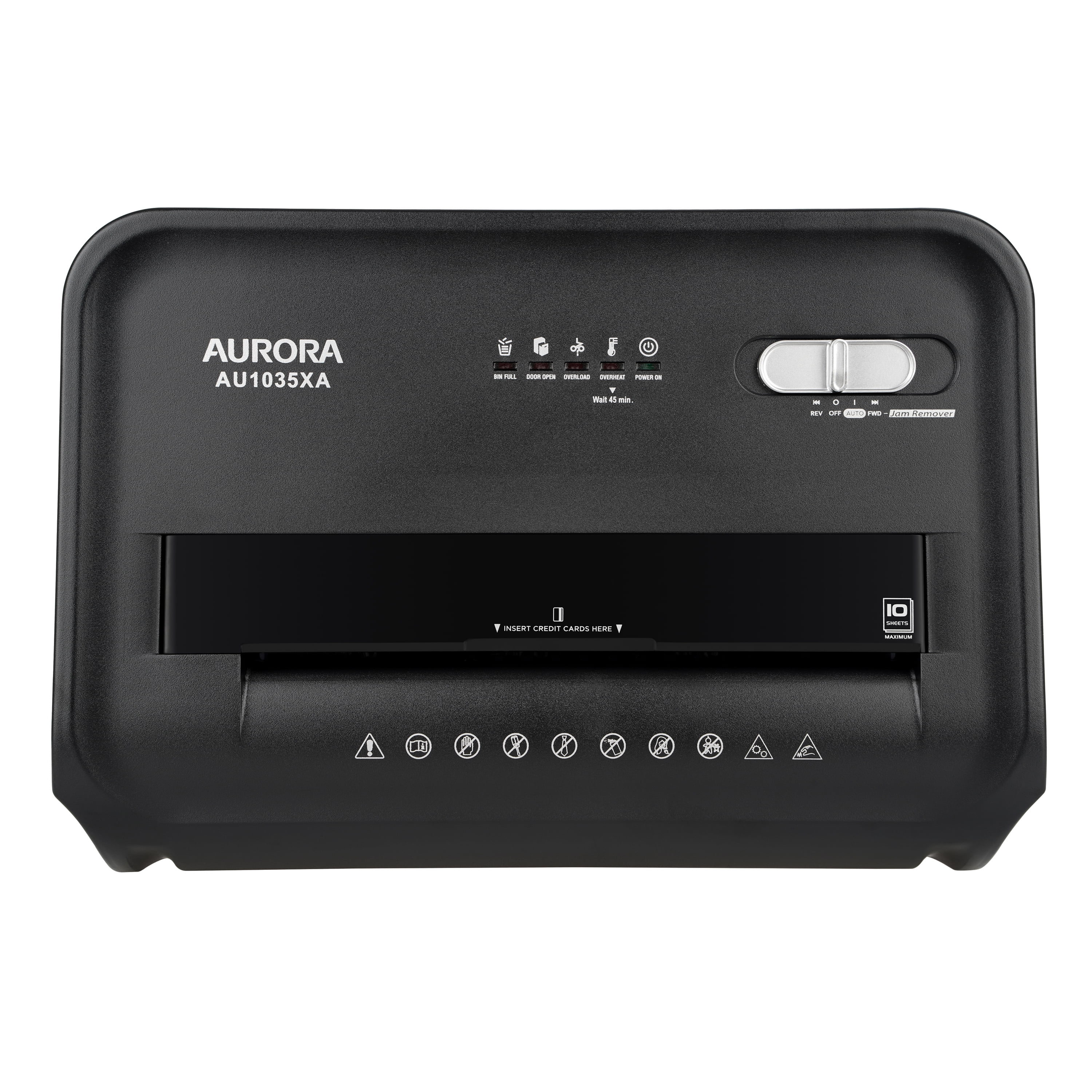 Aurora AU1035XA 10-Sheet Crosscut Paper/Credit Card Shredder with 4-Gallon Pullout Wastebasket