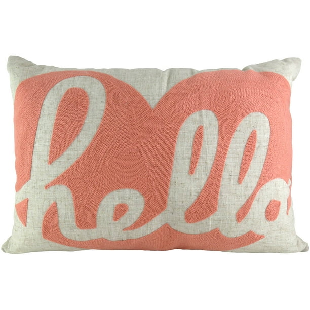Better Homes and Gardens Hello Heart Crewelwork Decorative Throw Pillow