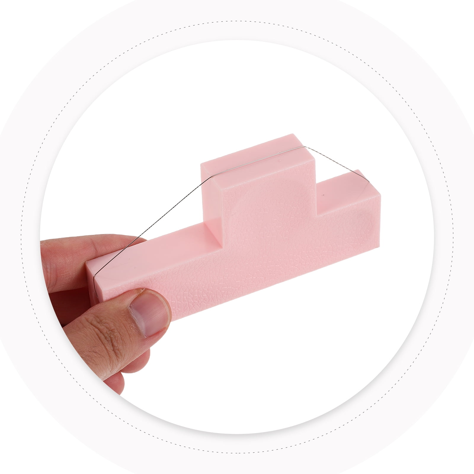 DEEPCRAFF Pottery Wire Cutter Pink Ceramic Angle Tool with Comfortable T Shape Grip Design