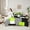Green, variant on Castle Fairy Abstract Square Twin Bedding Sets,Black Grey Green Bedding Comforter Set