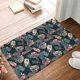 thumbnail image 4 of Rateoe Colorful Tropical Leaves Pattern Flannel Door Mat Indoor Outdoor Entrance, Waterproof All-Weather Doormat,Fade Resistant, Low Profile Entryway Mat 16x24in, 4 of 7