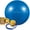 Blue, variant on GoFit 55cm Stability Ball for Core Training with Pump and Exercise Guide, Blue