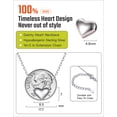 thumbnail image 5 of Just Being Cute 925 Real Sterling Silver Necklace for Women White Gold Plated Heart Pendant Necklaces Birthday Valentines Day Jewelry Gifts Her Girlfriend Wife Female Adults Age Ideas, 5 of 11