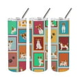 thumbnail image 5 of Lots of Red and White Jack Russell Terrier Stainless Steel 20 oz Skinny Tumbler 3 in x 8.25 in, 5 of 5