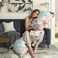 thumbnail image 5 of Long Body Pillow Cover – Soft & Breathable, Hidden Zipper, 20"x54", Cute Cat & Paw Print – Perfect Gift for Cat Lovers, Side Sleepers, Pregnancy Support, Pet-Themed Decor, 5 of 7