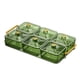 thumbnail image 4 of Plato para refrigerios, bandeja para frutos secos, contenedor, organizador, plato, cuenco para servir nueces dulces, cuencos para servir divididos par 6 cuadrícula verde, 4 of 8