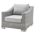 thumbnail image 3 of Lounge Chair and Ottoman, Sunbrella, Rattan, Wicker, Grey Gray, Modern Contemporary Urban Design, Outdoor Patio Balcony Cafe Bistro Garden Furniture Hotel Hospitality, 3 of 10