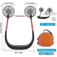thumbnail image 2 of Portable Rechargeable Neck Fan Mini Hands-Free Neckband Fan with Strong Airflow, 2 of 5