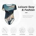 thumbnail image 4 of Balery Dancing Whale Body de cuello redondo de manga corta para mujer Tops de manga corta Tops básicos-Large, 4 of 7