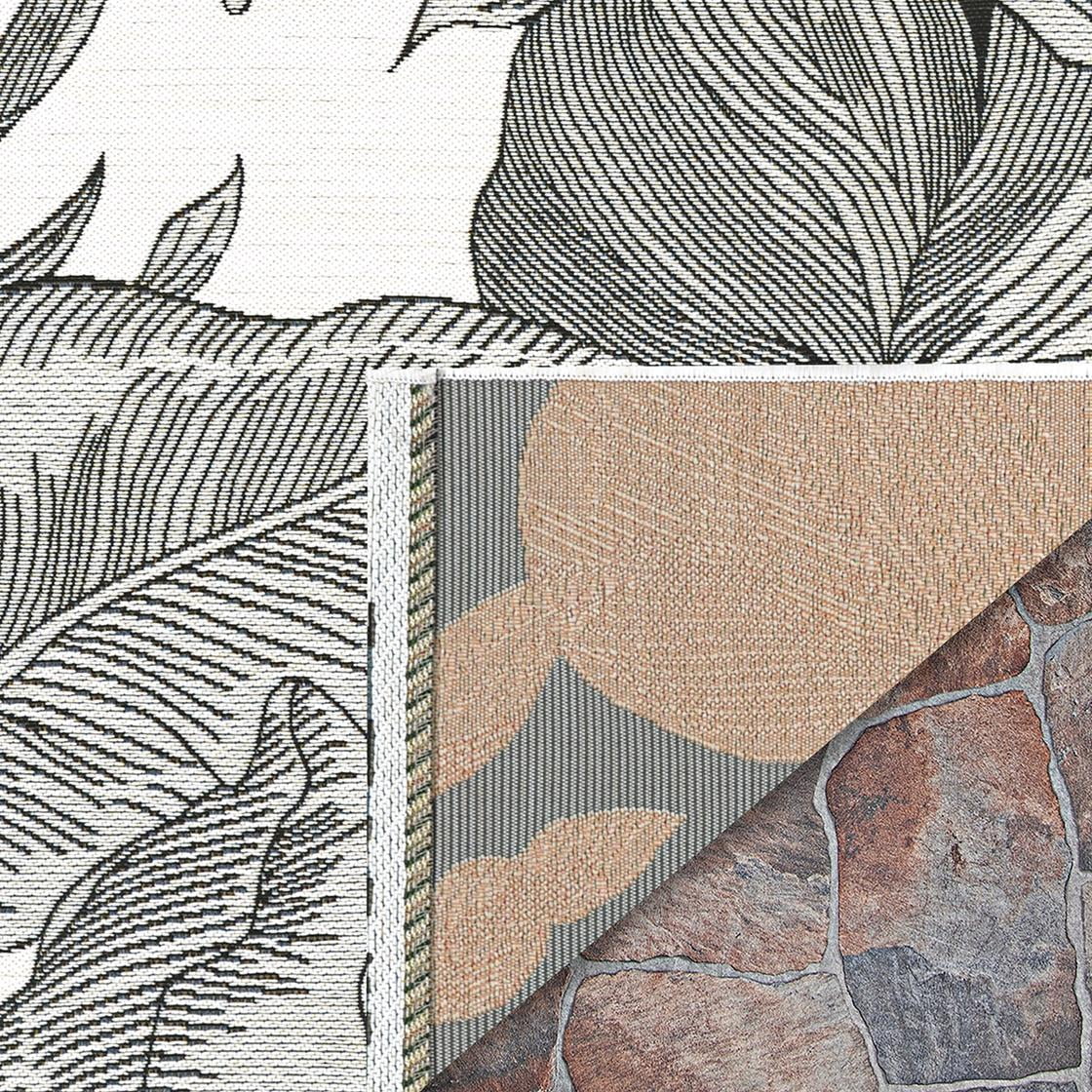 Couristan Dolce Flora 2'3" x 3'11" Snow Indoor/Outdoor Rug