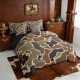 thumbnail image 2 of Erosebridal Green Camo Hunting 7 Pieces Bedding Comforter Set,Woodland Camouflage Full Bedding Set For Boys Kids,Reversible Black, 2 of 7
