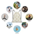 thumbnail image 6 of Balery White And Gold Geometry Pattern Drawstring Backpack Bag Sport Gym Sackpack Cinch Bags Pattern Drawstring Backpack Bag Sport Gym Sackpack Cinch Bags -Small, 6 of 6