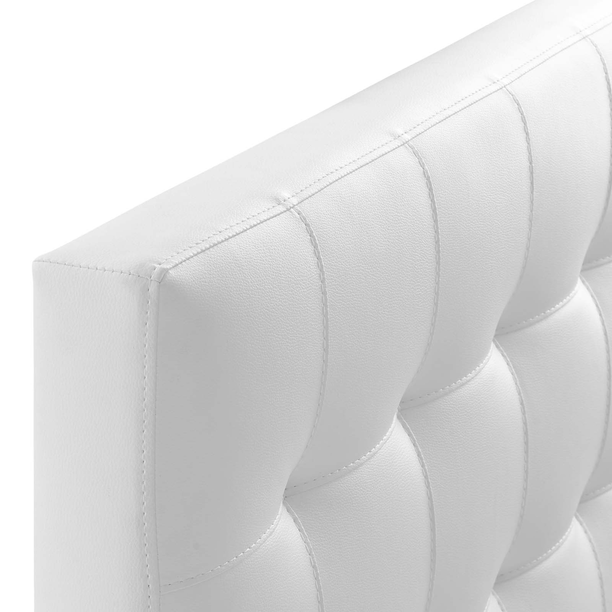 Modway Lily Twin Upholstered Faux Leather and Wood Headboard in White - image 3 of 5