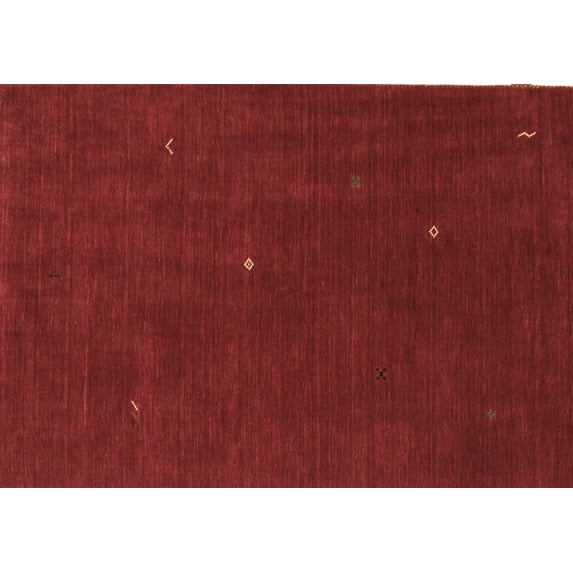 Ahgly Company Indoor Rectangle Abstract Brown Contemporary Area Rugs, 6' x 9'