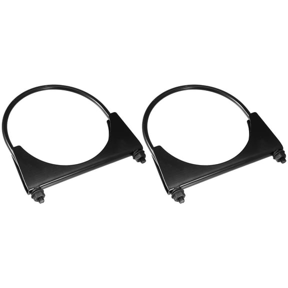 Unique Bargains 2 Pcs 5" Universal U-Bolt Exhaust Clamp Car Muffer Clamps Exhaust Stainless Steel Black
