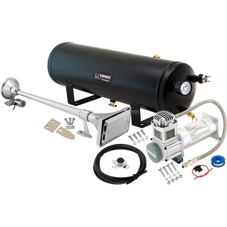 horn horns loud gallon compressor trumpet psi vixen chrome protection semi train weather tank complete truck single air 1264 onboard