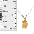 thumbnail image 2 of 14k Yellow Gold Oval Citrine And Diamond Pendant, 2 of 2