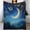 FlannelCcrescent moon butterflies 30"x40" 1, variant on GXFCflowers, sky, bird design, winter sofa dormitory home decoration, must-have travel product. Size is 50x60 inches.