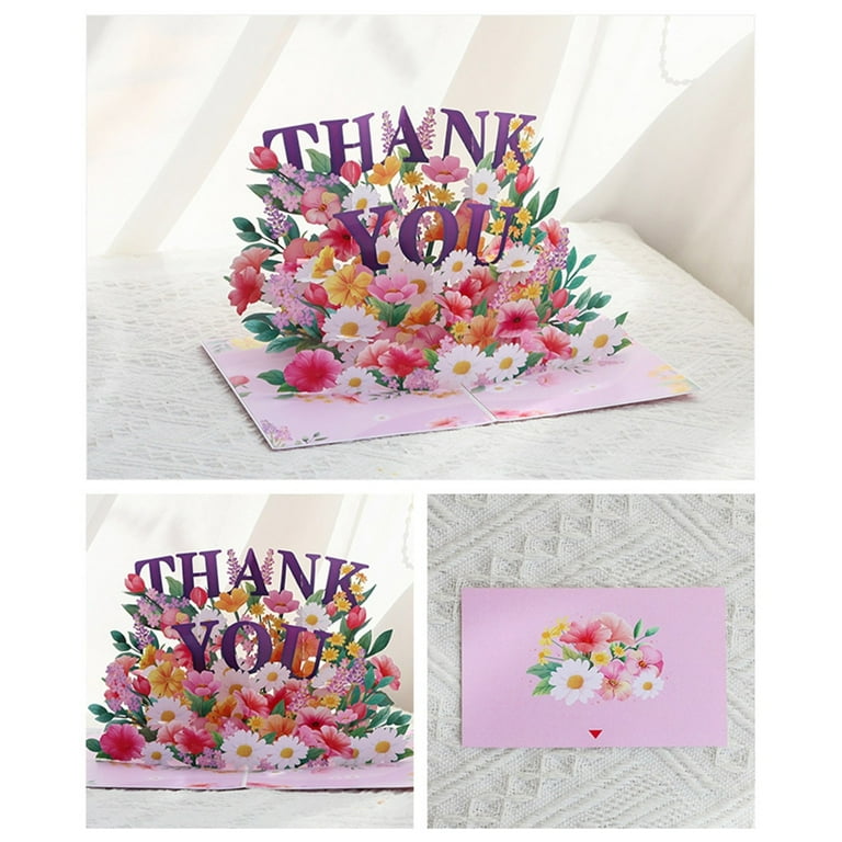 Thank you！ Amazon.com: Mobiusea Creation Blue Floral Thank You for