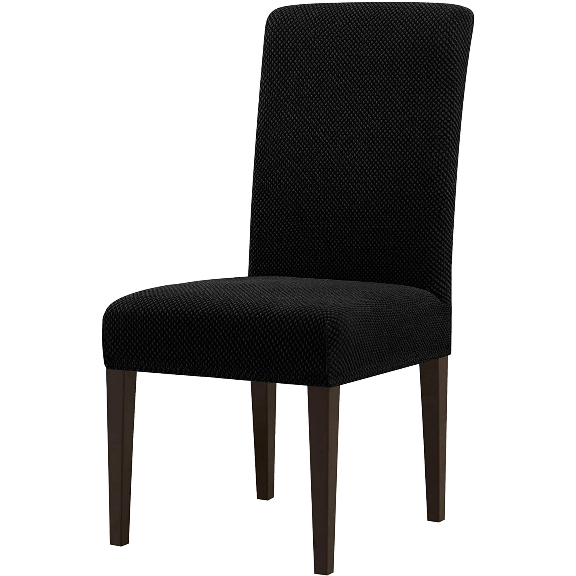 Subrtex Dining Room Chair Slipcovers Sets Stretch Chair Furniture Protector Covers Removable Washable Elastic Parsons Chair Cover For Dining Room Hotel Ceremony 2 Black Walmart Canada